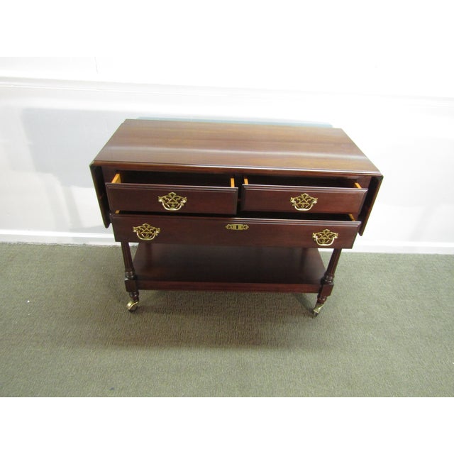 Statton Furniture Statton Solid Cherry Dropleaf Server or Console For Sale - Image 4 of 10