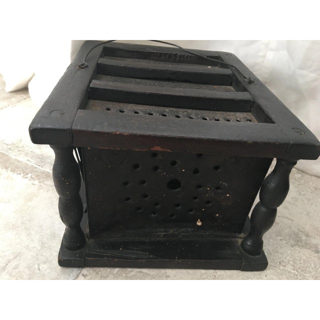 Antique 19th Century Wood and Punched Tin Foot Warmer For Sale In Columbia, SC - Image 6 of 12