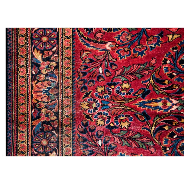 Textile Early 20th Century Persian Lilihan Rug For Sale - Image 7 of 12