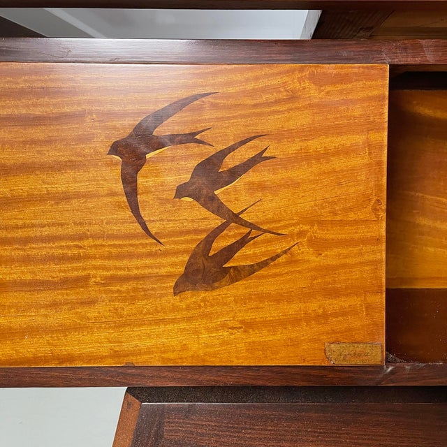 Art Deco Italian Desk in Wood and Glass, 1940s For Sale - Image 18 of 18