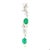 Metal 8.36 Carat Colombian Emerald and Diamond Floral Detachable Drop Earrings, A Pair For Sale - Image 7 of 9