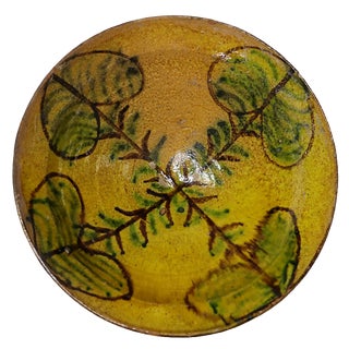 Vintage Handmade Clay Bowl or Plate, 1930s For Sale