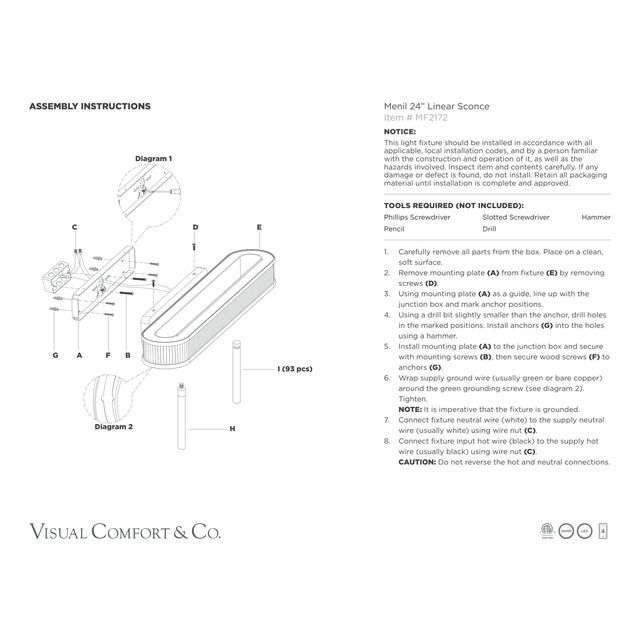 Silver Marie Flanigan for Visual Comfort Signature Menil 24" Linear Sconce in Polished Nickel with Crystal Rods For Sale - Image 8 of 9