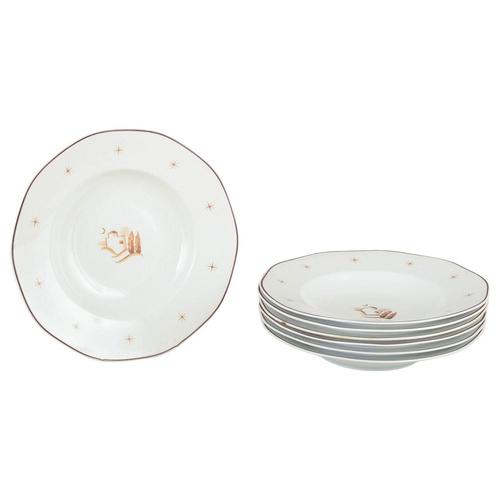 1930s Orient Soup Plates in Porcelain from Arabia, Finland, 1940s, Set of 7 For Sale - Image 5 of 5