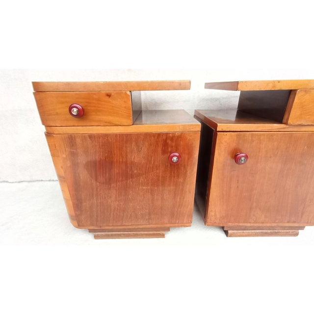 Bedside Tables by Jindřich Halabala, 1940s, Set of 2 For Sale - Image 12 of 17