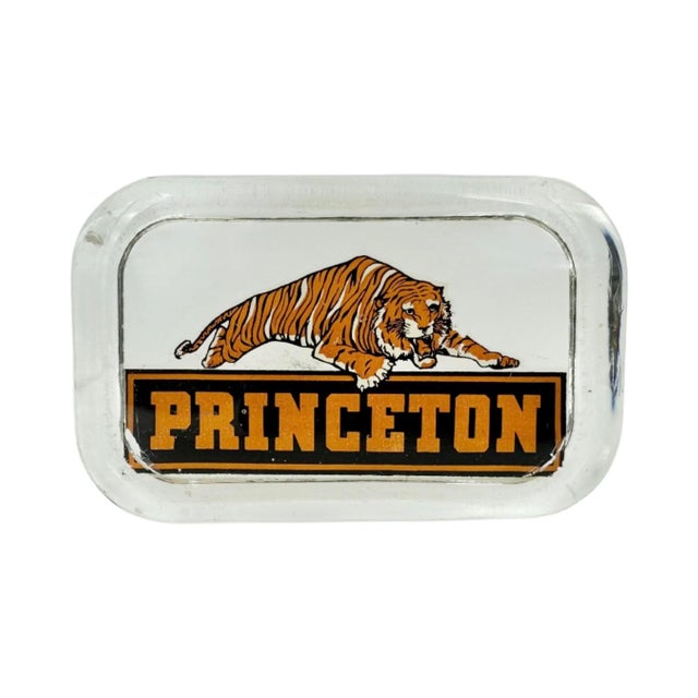 Vintage Princeton University Tiger Glass Paperweight Ivy League Mascot Desk Decor For Sale - Image 10 of 10