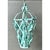Metal Vintage Painted Metal Hanging Lantern For Sale - Image 7 of 12