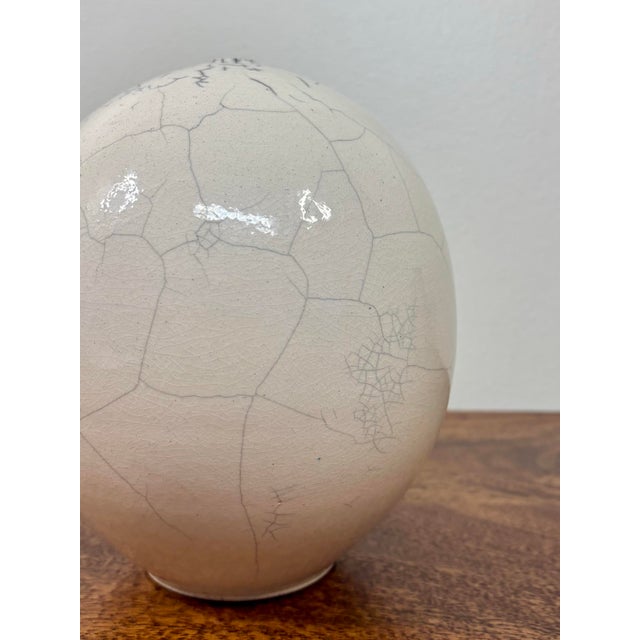 White 2006 American Raku Studio Pottery Sculptural White Bud Vase by Andy Smith For Sale - Image 8 of 10