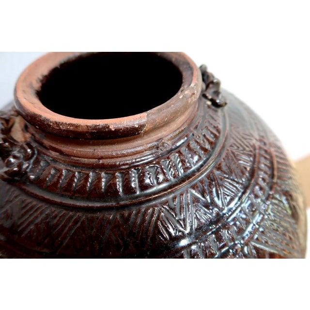 Large Pansu Vase in Varnished Terracotta, 1900s For Sale - Image 6 of 18