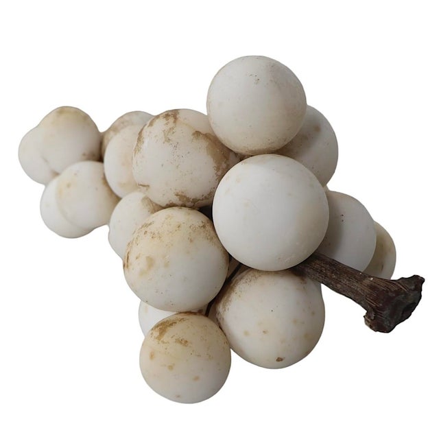 Shabby Chic Lot of 5 Vintage Alabaster Grape Clusters Made in Italy C 1940/1960's For Sale - Image 3 of 12