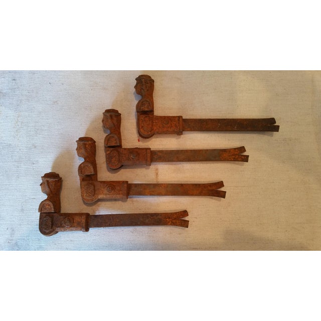 Antique French Shutter Dogs Set of 4 Chairish