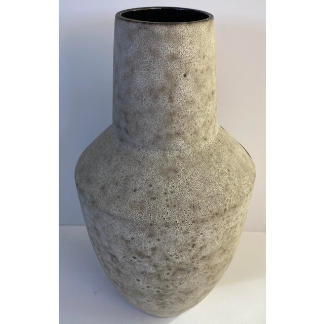 Large Mid-Century Modern West German Ceramic Vase, Abstract With Handle For Sale In Miami - Image 6 of 9