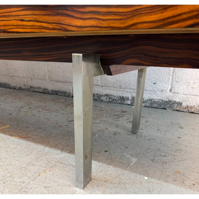 Vintage Mid-Century Modern Gabonese Ebony and Metal Sideboard For Sale - Image 15 of 17