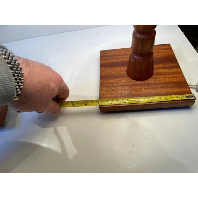 Mid-Century Scandinavian Table Lamps in Teak, 1960s, Set of 2 For Sale - Image 9 of 10