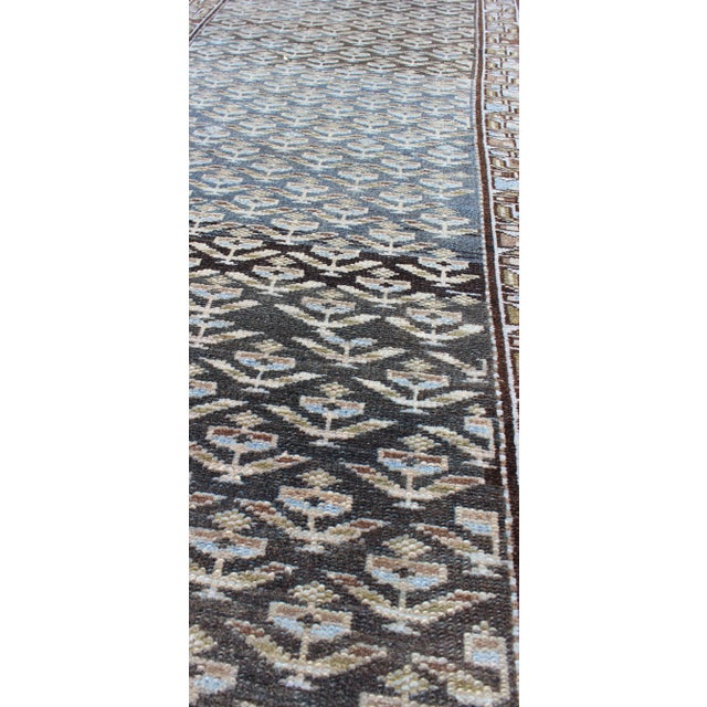 Keivan Woven Arts Antique Persian Seraband Runner with All-Over Tribal Design in Blue and Brown Antique Persian Seraband...
