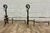 Vintage Hand Forged Scrolled Wrought Iron Fireplace Andirons Fire Dogs For Sale In Kansas City - Image 6 of 8