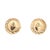 Contemporary Late 20th Century Pair of Onyx and Gold Large Button Earrings For Sale - Image 3 of 3