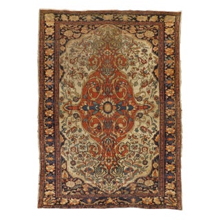 Antique Persian Sarouk Farahan Rug - 3'6"x 5' For Sale