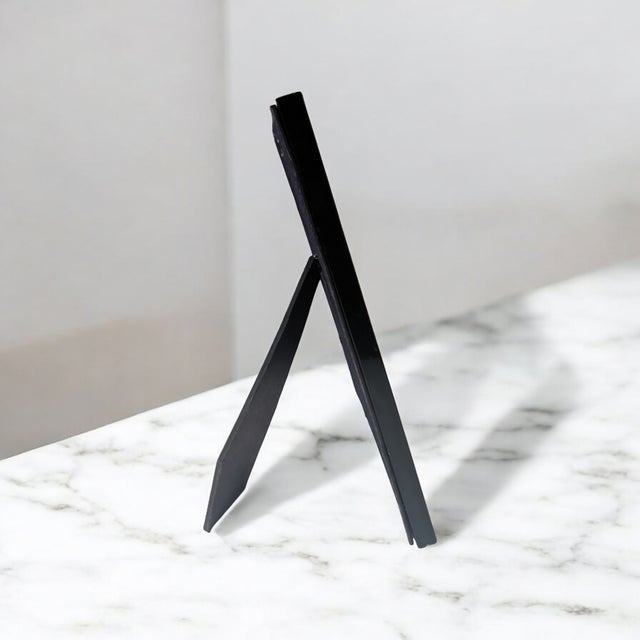 Plastic Vintage Faux Malachite Green Lacquer Picture Frame For Sale - Image 7 of 9