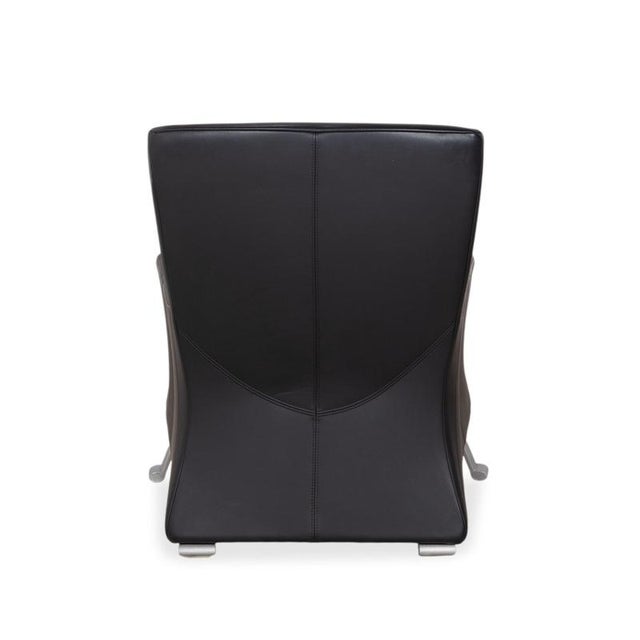 Set of Model 322 Armchair and Ottoman in Black Leather from Rolf Benz For Sale - Image 15 of 18