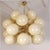 Very large Mid-Century Modern Beige Murano globes Sputnik chandelier, Italy circa 1990s. A pair available - two...