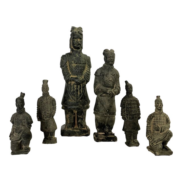 1960s Chinese Imperial Terracotta Soldier Figurines - Set of 6 For Sale