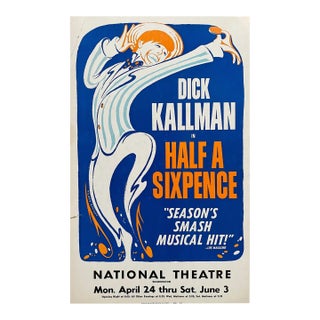 1967 Hilary Knight Designed Half a Sixpence Dick Kallman Advertising Lithograph For Sale