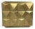 Baker Modern Geometric Brass Foil Facet Chest of Drawers as Is For Sale