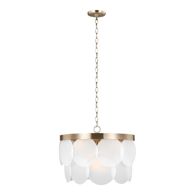 Sean Lavin By Visual Comfort Studio Mellita 6-Light Pendant in Satin Brass For Sale