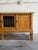 Brown Oak Sideboard Cabinet Leaded Glass Doors in Style of Henning Kjaernulf Denmark 1960s For Sale - Image 8 of 9
