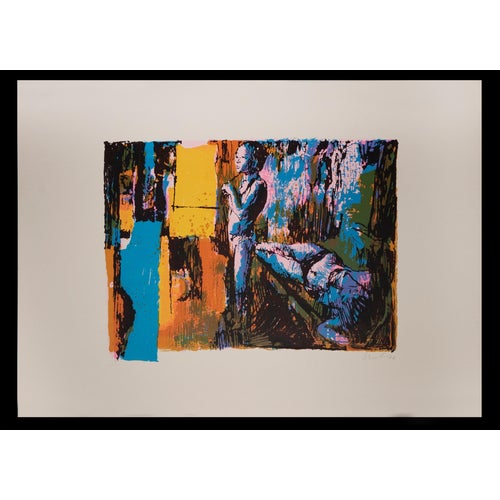 Nicola Simbari, Nude Two Models, 1976, Screen Print For Sale