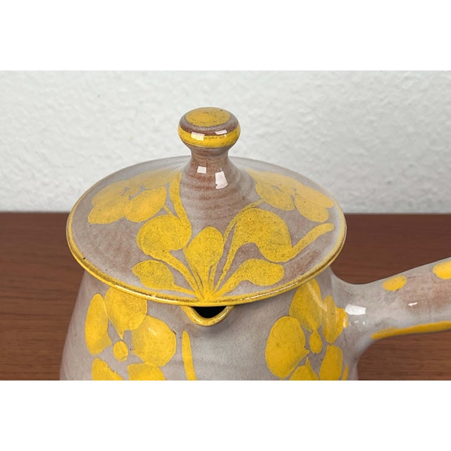 Vintage Italian Japanese Style Pottery Teapot from Cerasarda Fatto a Mano, 1970s For Sale - Image 5 of 18