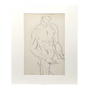 Vintage Male Erotica, Figure Study by Artist Harold Haydon