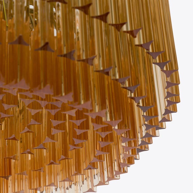 Gold Amber Medium Amaro Drum Chandelier from Pure White Lines For Sale - Image 8 of 14
