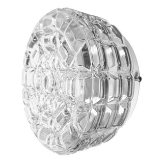 Vintage Glass Wall Light, 1970s For Sale