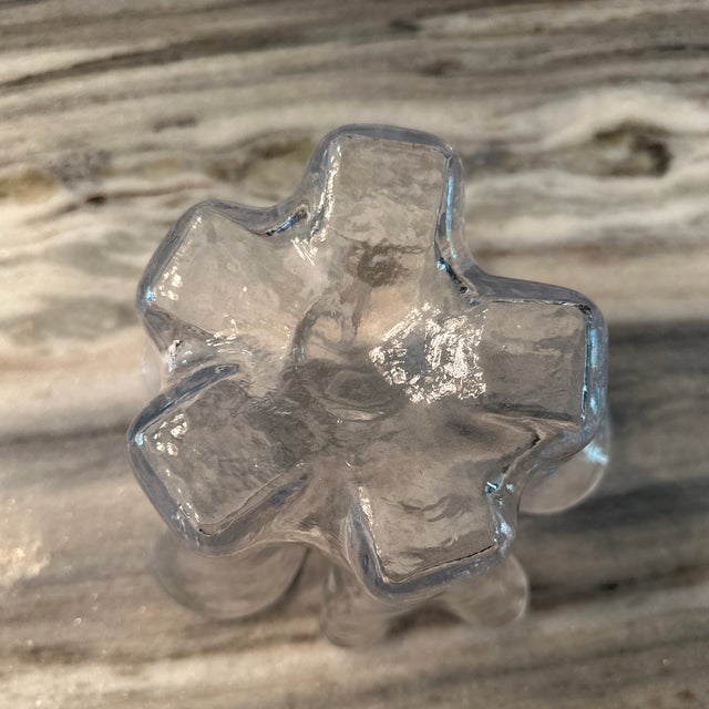 Muurla “Eva” Art Glass Vase -Scalloped Edge 1970s For Sale - Image 4 of 5