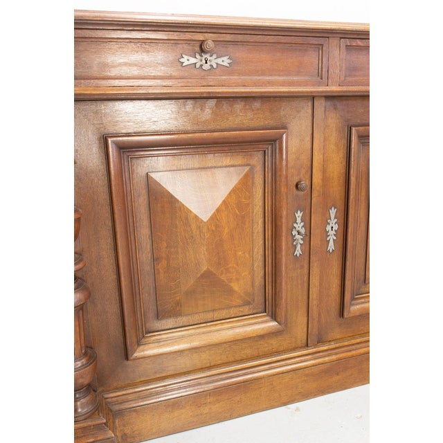 Wood French Credenza in Oak, 1890s For Sale - Image 7 of 18