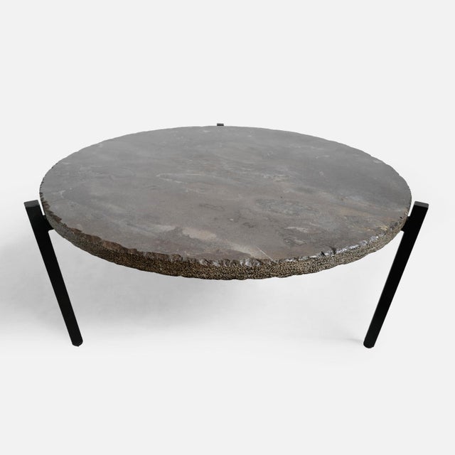 Round Marble & Iron Coffee Table Chairish