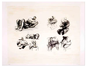 Henry Moore, Eight Sculptural Ideas, Lithograph, 1973