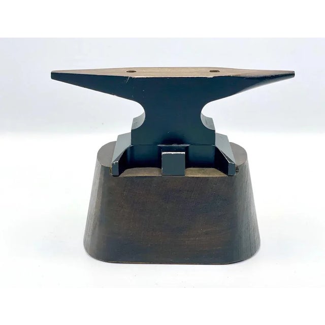 Black Mid-Century Bronze Jewelry Anvil Paperweight Sculpture, 1950s For Sale - Image 8 of 10