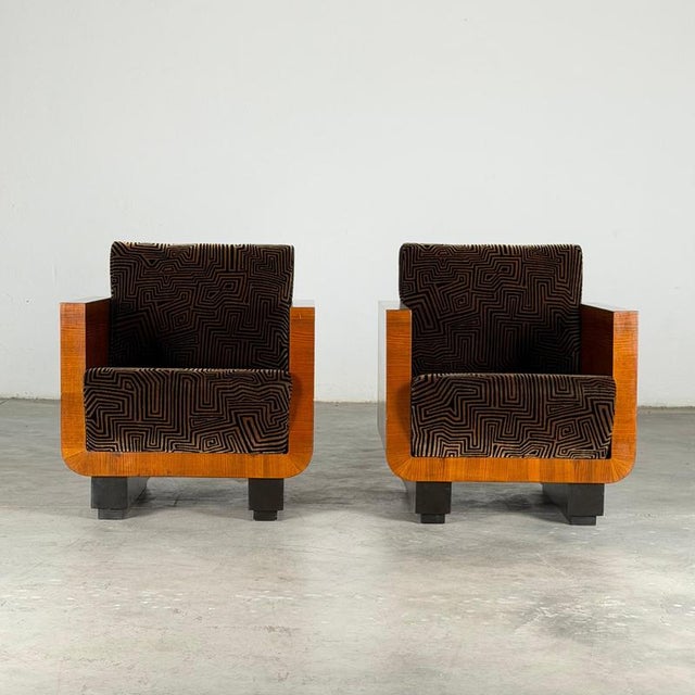 Rationalist Club Chairs by Giuseppe Pagano, 1930s, Set of 2 For Sale - Image 3 of 18