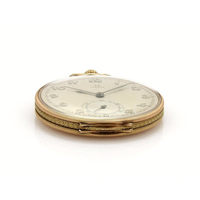 Omega Omega 14k Gold 15 Jewels Hand Wind Pocket Watch For Sale - Image 4 of 6