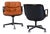 Pair of 1979 Charles Pollock for Knoll Burnt Orange Executive Chairs For Sale