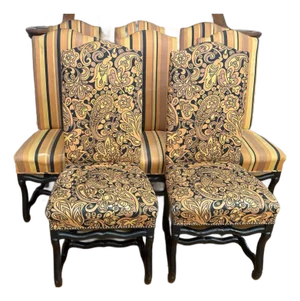 Set of 8 Vintage 1970s Trauvailles Inc. Dining Chairs – Sculptural Frames, Ideal for Reupholstery