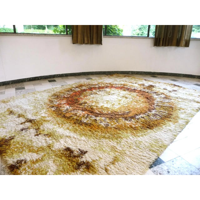 Beige Danish Abstract Modernist OpArt Wool Rug from Ege Rya, 1960s For Sale - Image 8 of 17