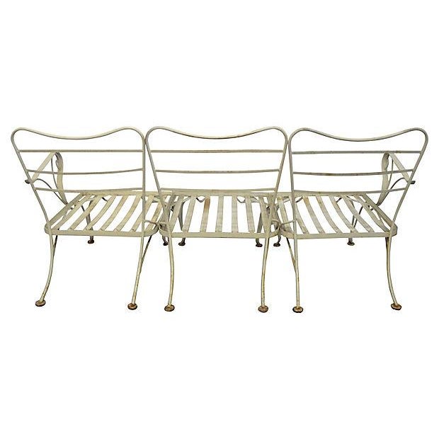 MidCentury Outdoor Iron & Vinyl Sofa Chairish