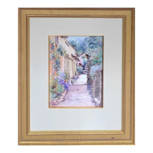 Mid Century Nantucket Street Landscape by Jane Brewster Reid
