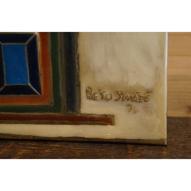 Wood 1970s Bahia Brazil Copper Relief Church Wall Art - Signed Beto Simoes For Sale - Image 7 of 9