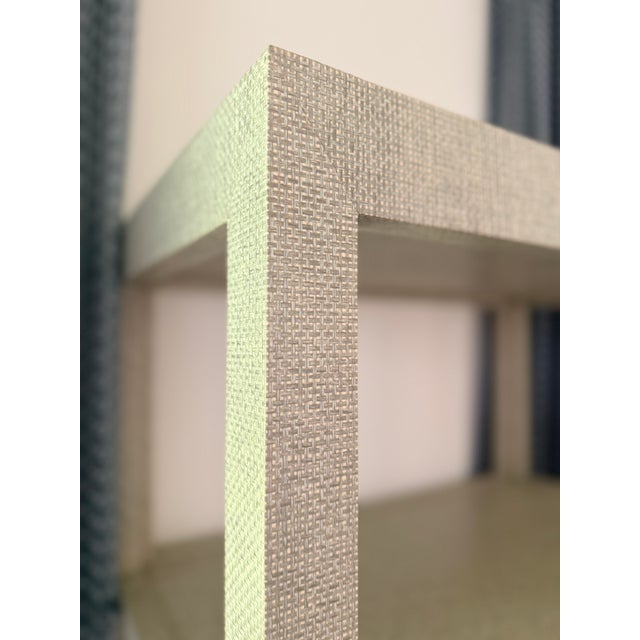 2020s Villa & House Grasscloth Wrapped Etagere For Sale - Image 5 of 9