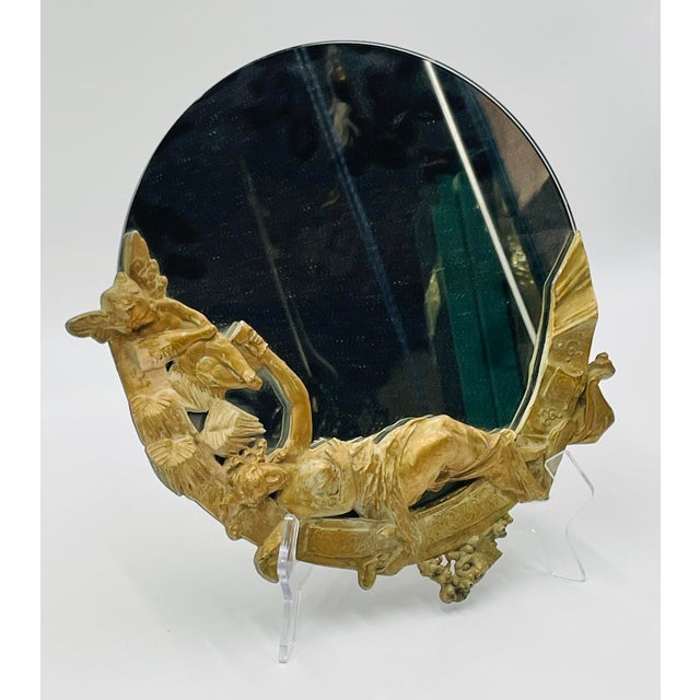 Late 19th Century French Gilt Bronze Vanity Mirror Signed Ph Martin, Victorian Era For Sale - Image 4 of 16